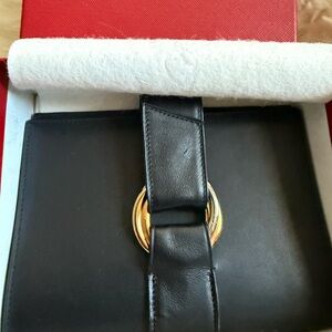 Cartier Black Leather Diary with Gold Accent